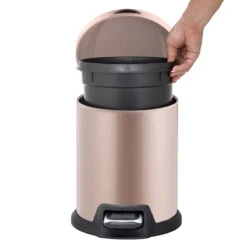 Gold Round Pedal Bin, 5l 9 Gold Round Pedal Bin, 5l -Furniture Store gold round pedal bin 5l 3