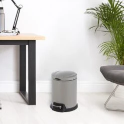 Gold Round Pedal Bin, 5l 11 Gold Round Pedal Bin, 5l -Furniture Store gold round pedal bin 5l 5