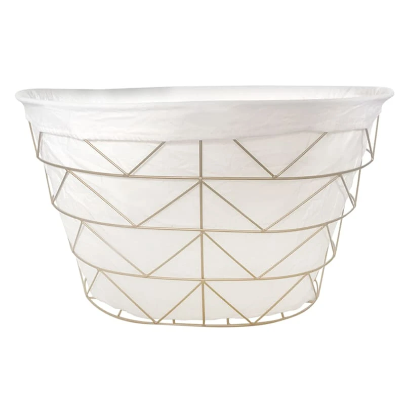 Gold Triangle Wire Laundry Basket 1 Gold Triangle Wire Laundry Basket