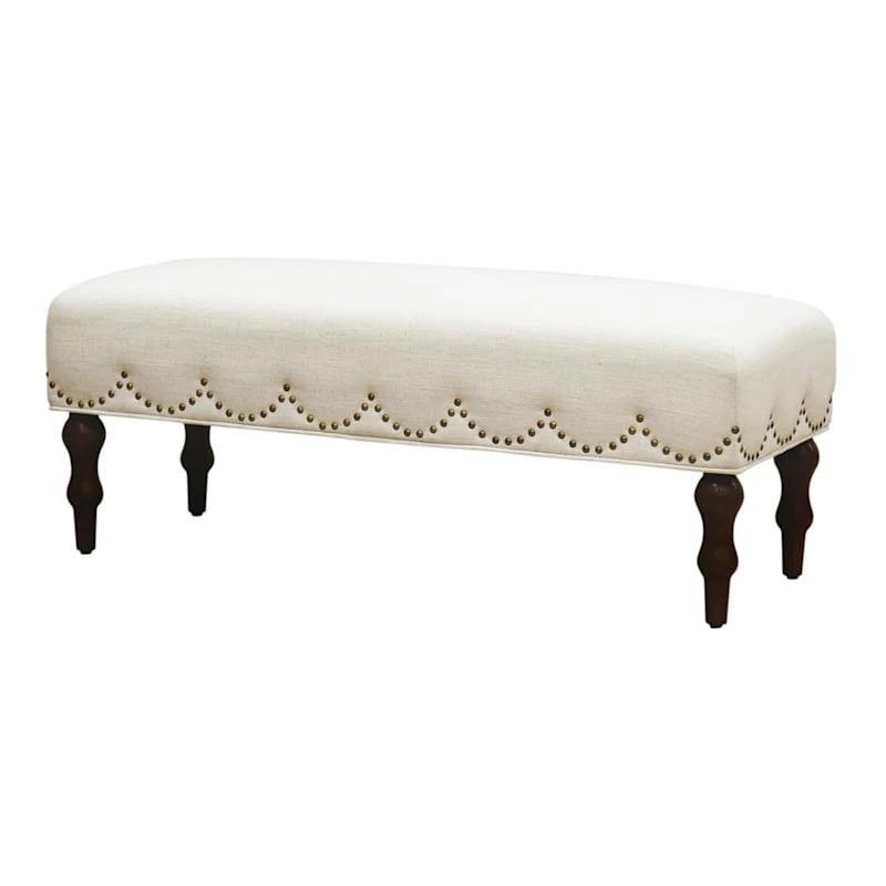 Grace Mitchell Ellery Bench With Scalloped Nailheads 1 Grace Mitchell Ellery Bench With Scalloped Nailheads