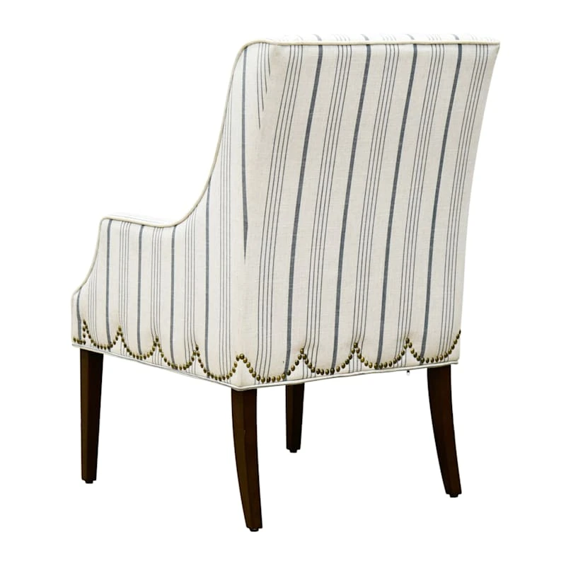 Grace Mitchell Olivia Striped Scalloped Armchair 3 Grace Mitchell Olivia Striped Scalloped Armchair - Image 3