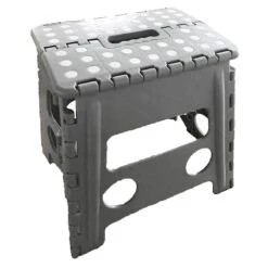 Grey Foldable Step Stool, 13"
