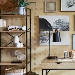 Honeybloom 4-Tier Burnaby Wood & Metal Shelf -Furniture Store honeybloom 4 tier burnaby wood metal shelf 6