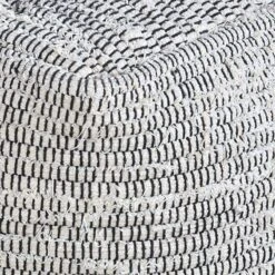 Honeybloom Black & Cream Pouf 5 Honeybloom Black & Cream Pouf -Furniture Store honeybloom black cream pouf 2