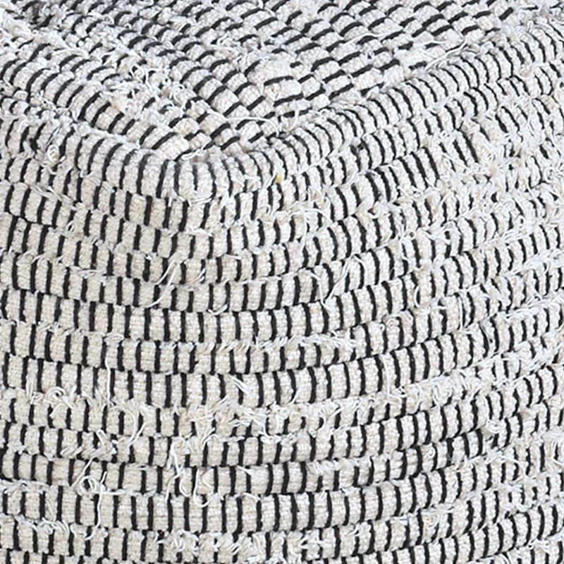 Honeybloom Black & Cream Pouf 3 Honeybloom Black & Cream Pouf - Image 3