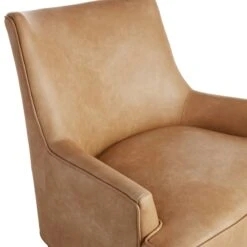 Honeybloom Colton Armchair Faux Leather Buff -Furniture Store honeybloom colton armchair faux leather buff 3