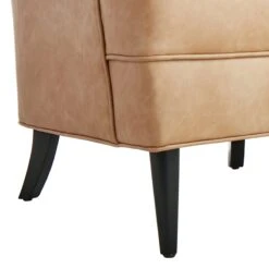 Honeybloom Colton Armchair Faux Leather Buff -Furniture Store honeybloom colton armchair faux leather buff 4