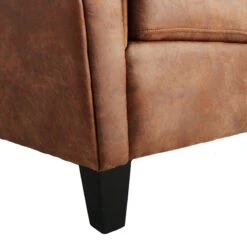 Honeybloom Dylan Brown Faux Leather Armchair -Furniture Store honeybloom dylan brown faux leather armchair 4