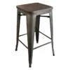 Honeybloom Ennis Metal Counter Stool, 24"