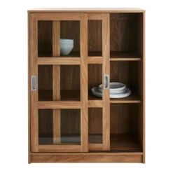 Honeybloom Fullerton 3-Shelf Sliding Door Cabinet 8 Honeybloom Fullerton 3-Shelf Sliding Door Cabinet -Furniture Store honeybloom fullerton 3 shelf sliding door cabinet 3