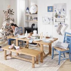 Honeybloom Massena Natural Wood Dining Bench, 60" 6 Honeybloom Massena Natural Wood Dining Bench, 60" -Furniture Store honeybloom massena natural wood dining bench 60 2