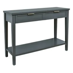 Honeybloom Redmond 2-Drawer Console Table, Grey