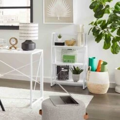 Honeybloom Rica Textured Pouf With Faux Leather Handles, Grey -Furniture Store honeybloom rica textured pouf with faux leather handles grey 3