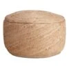 Honeybloom Round Jute Spiral Pouf