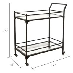 Honeybloom Sage Frost Bar Cart -Furniture Store honeybloom sage frost bar cart 3