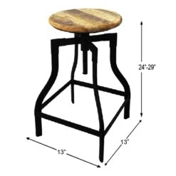 Honeybloom Waco Adjustable Backless Barstool -Furniture Store honeybloom waco adjustable backless barstool 6