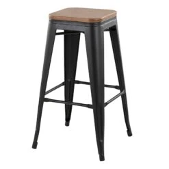 Honeybloom Westfield Barstool, Black -Furniture Store honeybloom westfield barstool black 2