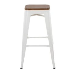 Honeybloom Westfield Barstool, White -Furniture Store honeybloom westfield barstool white 1