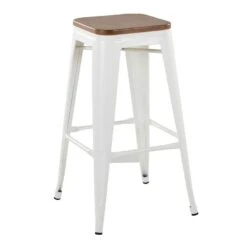 Honeybloom Westfield Barstool, White -Furniture Store honeybloom westfield barstool white 2