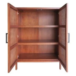 Honeybloom Wood Rattan Door Cabinet -Furniture Store honeybloom wood rattan door cabinet 3