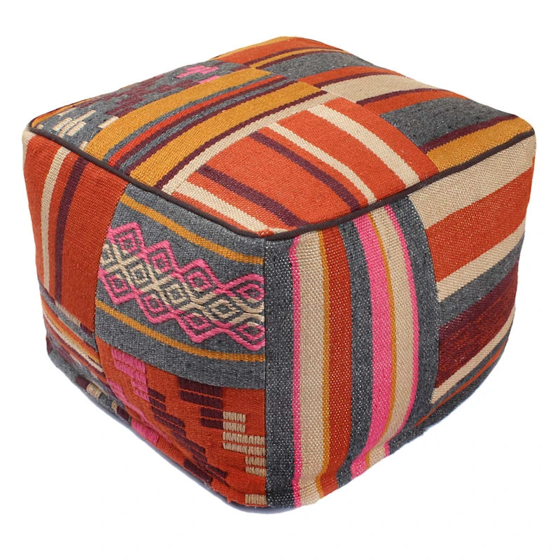 Indira Yard Dyed Pouf 1 Indira Yard Dyed Pouf