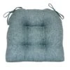 Jasper Textured Chair Pad/4 Tacks/Ties Blue
