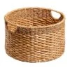 Joan Water Hyacinth Round Under The Bed Storage Basket, Medium