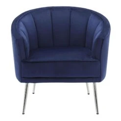 Laila Ali Avani Blue Velvet Accent Chair 10 Laila Ali Avani Blue Velvet Accent Chair -Furniture Store laila ali avani blue velvet accent chair 1