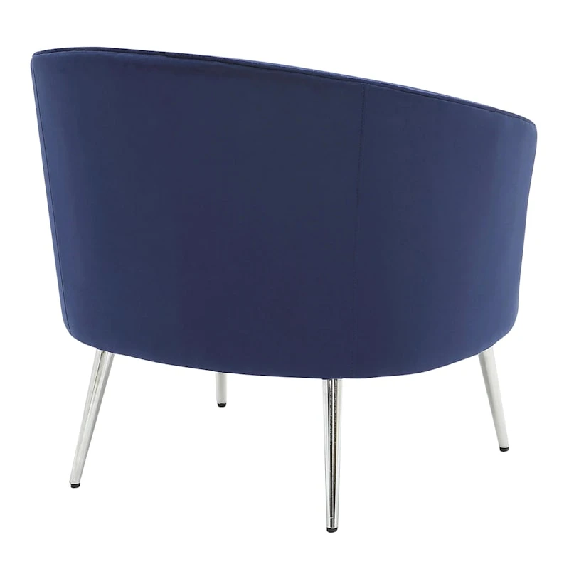 Laila Ali Avani Blue Velvet Accent Chair 5 Laila Ali Avani Blue Velvet Accent Chair - Image 5