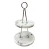 Laila Ali Chrome Jewelry Holder With Marble Base, 10"