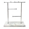 Laila Ali Chrome Jewelry Holder With Marbled Base, 10.5"