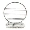 Laila Ali Chrome Jewelry Holder With Marbled Base, 8.5"