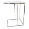 Laila Ali Marbled-Top Silver C-Table