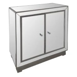 Laila Ali Modern Living 2-Door Mirrored Cabinet