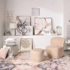 Laila Ali Sylvan Ottoman, Silver -Furniture Store laila ali sylvan ottoman silver 4