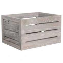 Light Grey Wooden Pallet Crate, Large