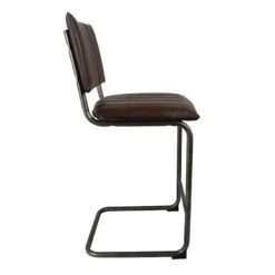 Luka Faux Leather Counter Stool, Dark Brown -Furniture Store luka faux leather counter stool dark brown 2
