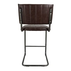 Luka Faux Leather Counter Stool, Dark Brown -Furniture Store luka faux leather counter stool dark brown 4