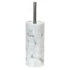 Marmar Marbled Print Ceramic Toilet Bowl Brush With Chrome Handle