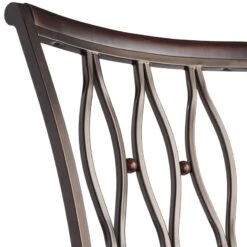 Marsol Brown Swivel Counter Stool With Faux Leather Seat -Furniture Store marsol brown swivel counter stool with faux leather seat 4