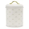 Matisse White & Gold Round Canister, Medium