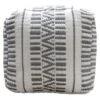 Maya Handwoven Striped Square Pouf