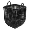 MD SQ BLK POLY RATTAN BSKT