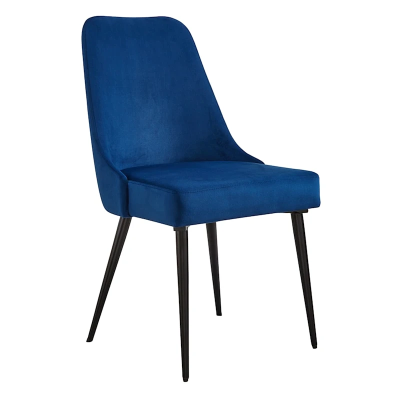 Mereen Indigo Velvet Dining Chair 1 Mereen Indigo Velvet Dining Chair