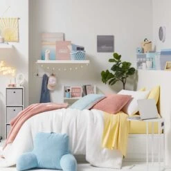 Metal C-Table With Usb Port, White -Furniture Store metal c table with usb port white 2