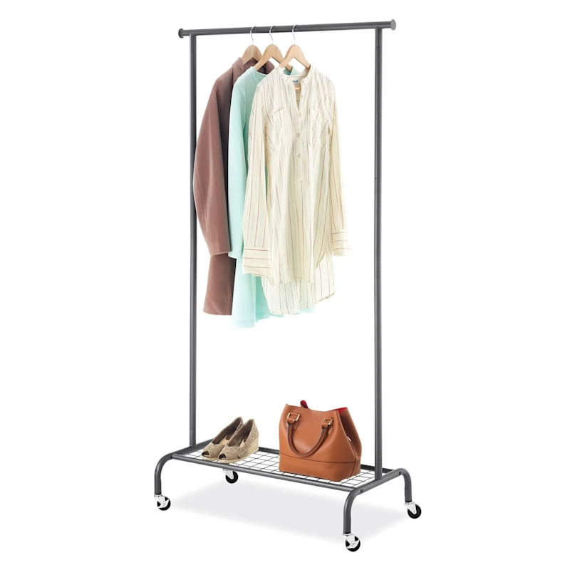 Metal Garment Rack, Gunmetal 2 Metal Garment Rack, Gunmetal - Image 2