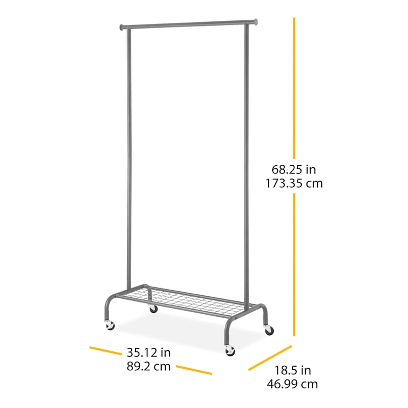 Metal Garment Rack, Gunmetal 4 Metal Garment Rack, Gunmetal - Image 4