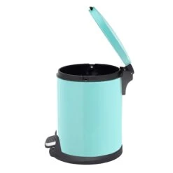 Mint Green Round Pedal Bin, 5l 7 Mint Green Round Pedal Bin, 5l -Furniture Store mint green round pedal bin 5l 2