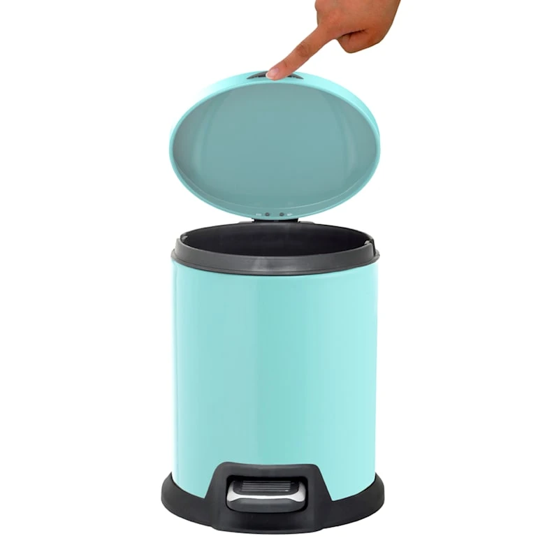 Mint Green Round Pedal Bin, 5l 4 Mint Green Round Pedal Bin, 5l - Image 4