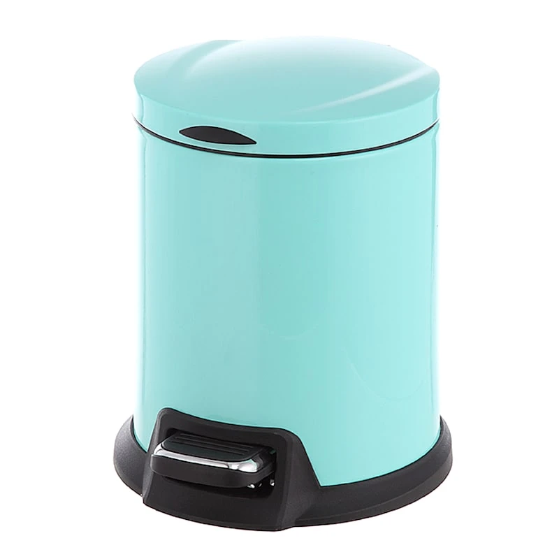 Mint Green Round Pedal Bin, 5l 1 Mint Green Round Pedal Bin, 5l